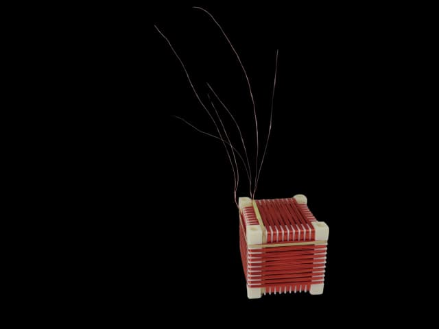 A null-field coil cube