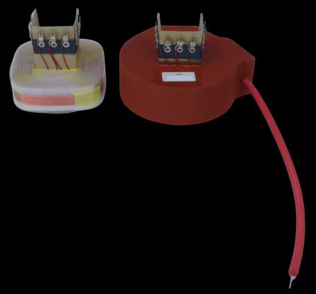 The before and after of an encapsulated high voltage transformer